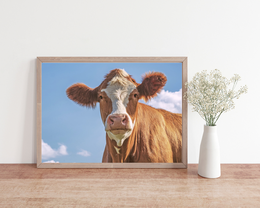 Bonnie Cute Cow Art Sign