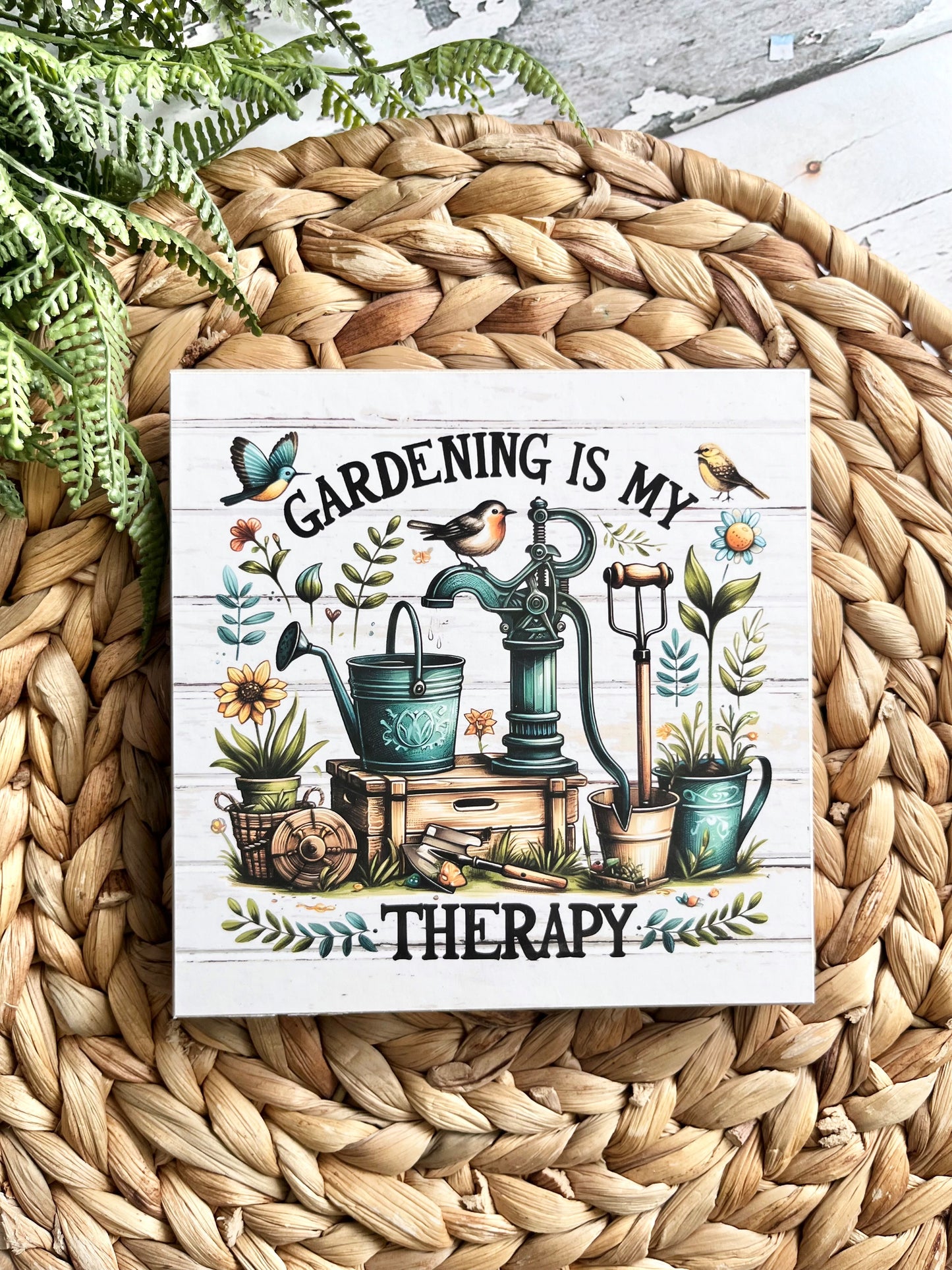 Gardening is My Therapy Small Framed Sign