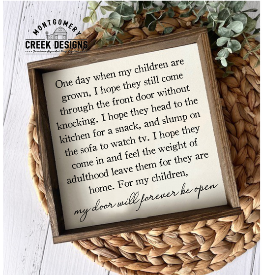 One Day When My Children are Grown Small Framed Sign