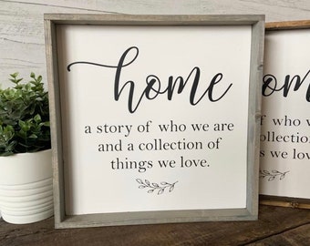Home A Story Of Who We Are Small Framed Sign