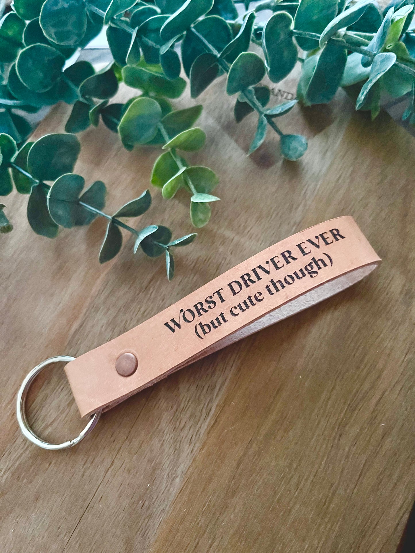 Worst Driver Ever - Genuine Leather Keychain