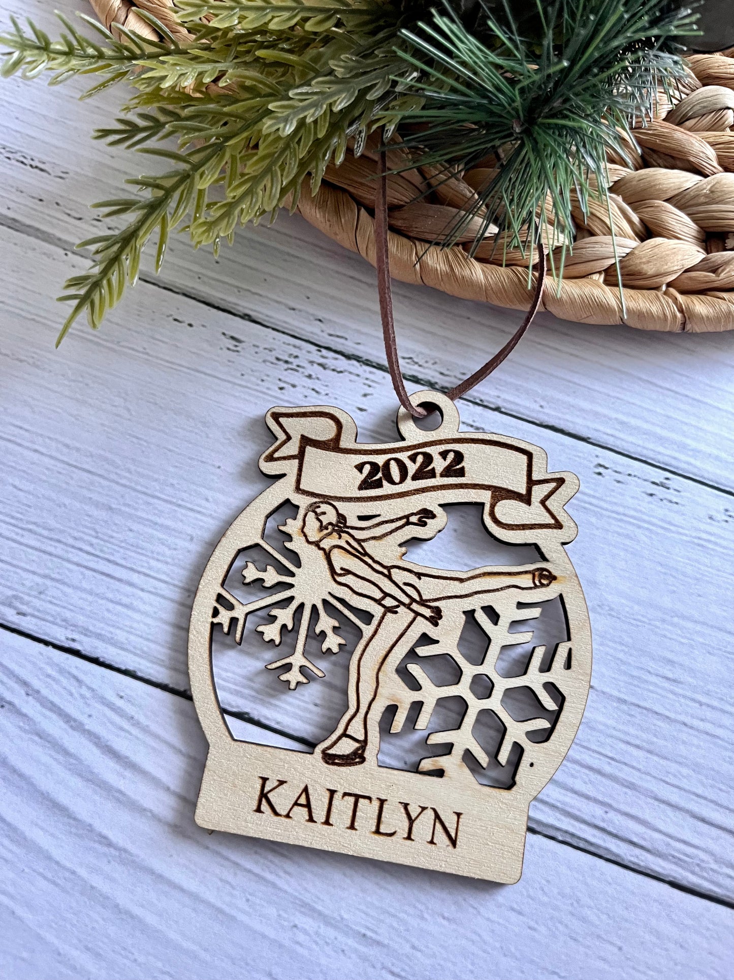Figure Skater Personalized Christmas Ornament