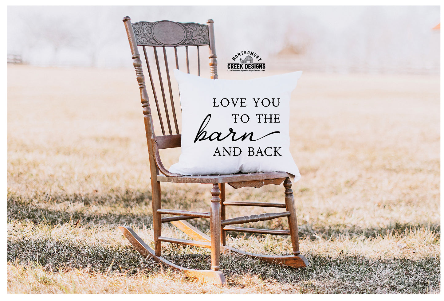 Love you to the barn and back pillow